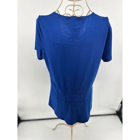 Lucy Tech Womens Short Sleeve Blue Workout T Shirt Size Large Exercise - Picture 8 of 10